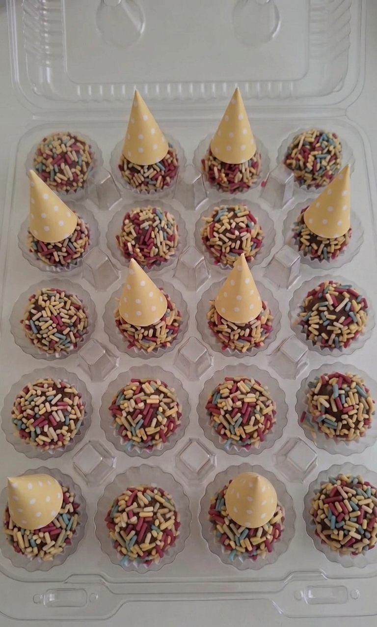 Brigadeiros feitos com raízes e granulados sem açúcar